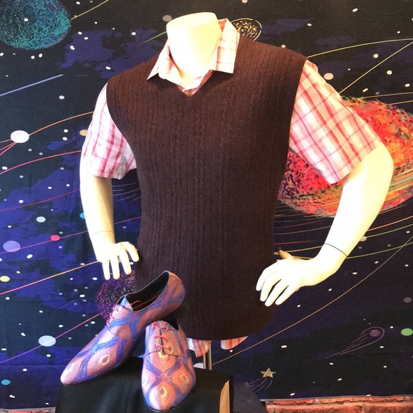 Geoffrey Beene V neck sweater Vest - Picture 11 of 17